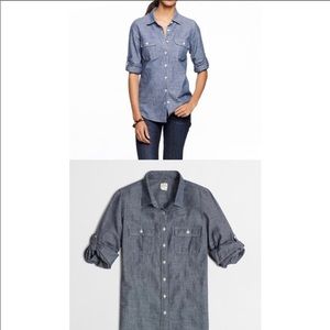 J.Crew Factory Chambray Button Down